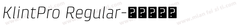 KlintPro Regular字体转换